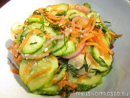 Salata de castraveți în coreeană - rețetă pas cu pas cu o fotografie, gustoasă și simplă
