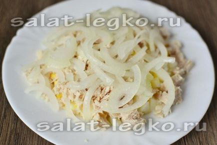 Salata cu straturi de ananas si piept de pui cu o fotografie de reteta