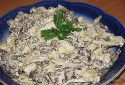 Saláta csirkével serdechkami- lépésről lépésre recept fotók videók saláta receptek