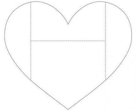 Шаблон ескізу сердечка для вирізання з паперу трафарет скачати і роздрукувати