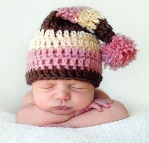Шапочка-ковпак для новонародженого малюка гачком - опис, схеми фото