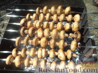 Shish kebab de la champignons, ciuperci ciuperci, retete cu o fotografie pentru 22 de retete