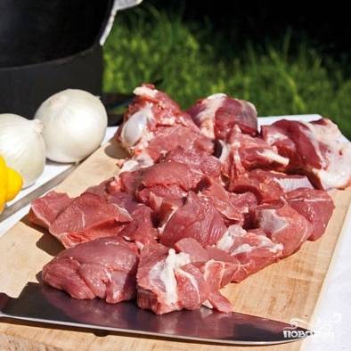 Shish kebab bográcsban - lépésről lépésre recept fotó (szakács) Shish kebab bográcsban - lépésről lépésre recept fotók