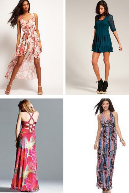 Шифонові сукні наймодніші моделі на літо, глянцева модниця