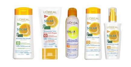 Solar szakértelem a L'Oréal - új elemek kozmetikumok - sun sorozat