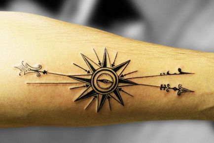 Arrow »valoarea tatuajului, caracteristici, fotografie