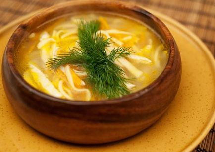 Tészta leves - receptek részletes leírása