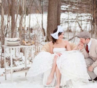 Весілля взимку декор, палітра і снігові деталі