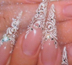 Весільний дизайн нігтів акваріумний