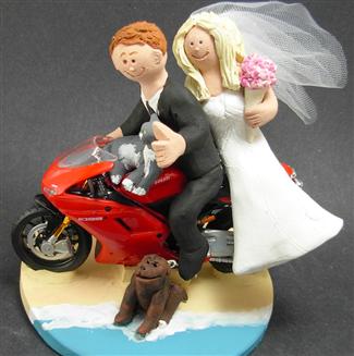 Biker esküvői torta - ő - moto
