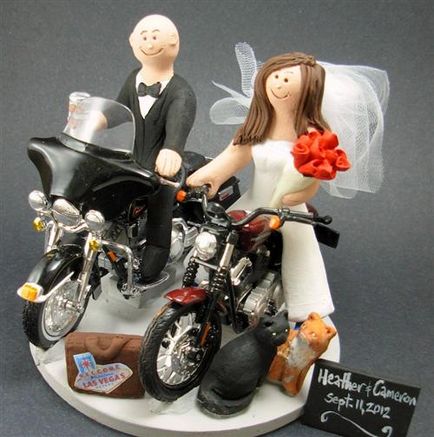 Tort de biker de nunta - ea - moto