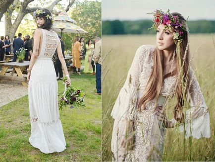 Esküvői ruha boho stílus - természetesség és a harmónia kép