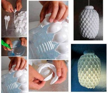 Світильники і лампи з пластикових і скляних пляшок своїми руками, топсадовнік