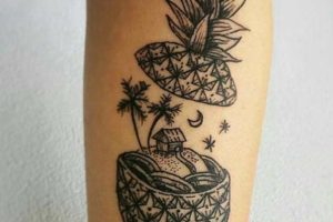 Tatuaj cu semnificație ananas, adică, lucrări gata - 33 de fotografii, yurets îndrăzneț