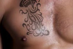 Varsator fotografie tatuaj - o constelație în tatuaj masculin și feminin, ducele