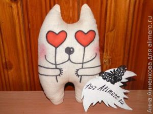 Текстильна іграшка кіт