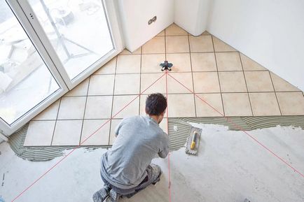 Укладання плитки по діагоналі на підлогу