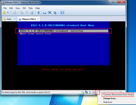 Instalarea esxi pe o unitate flash USB