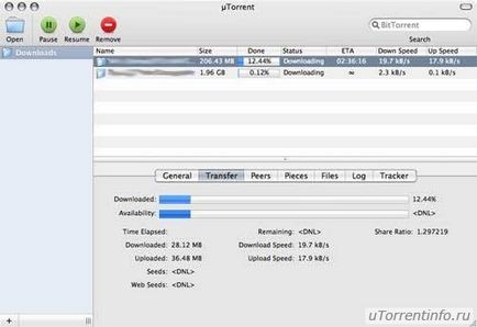 UTorrent for Mac OS X ingyenesen letölthető orosz