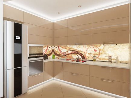 Ванільна кухня (28 фото) дизайн інтер'єру, вибір фартуха і шпалер