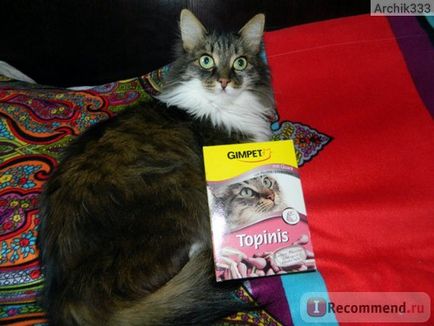Вітаміни gimpet topinis для кішок з сиром і таурином - «вітаміни-мишки для здоров'я і краси