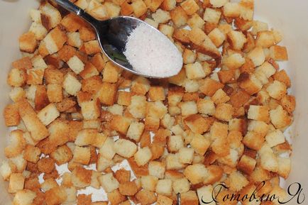Delicioase crotoni la domiciliu, gătit (biscuiți) Delicios crutoane la domiciliu, gătit