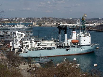 Orosz haditengerészet kisegítő hajó „gerinc-158” Fekete-tengeri Flotta Szevasztopolban után jött egy kampányt a Földközi-tenger