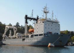 Orosz haditengerészet kisegítő hajó „gerinc-158” Fekete-tengeri Flotta Szevasztopolban után jött egy kampányt a Földközi-tenger