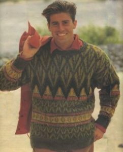 Tricot cu ace de tricotat pentru jumperul bărbaților (diagramă și descriere)