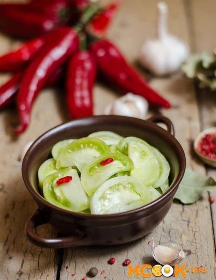 Зелені помідори по-корейськи - найсмачніший рецепт з фото