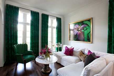 Зелені штори фото стильних рішень для затишного будинку, інтер'єрні штучки
