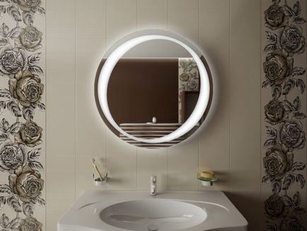 Дзеркало з підсвічуванням для дизайну ванної кімнати фото