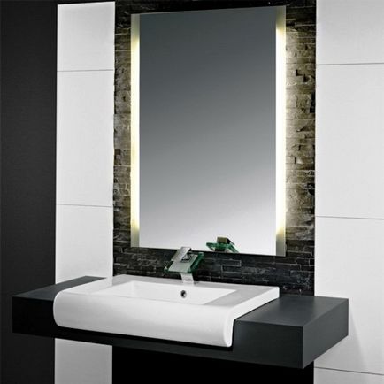 Fény tükör a fürdőszobában tervezés 54 fotó
