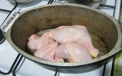 Sült csirke burgonyával - lépésről lépésre recept, hogyan kell főzni fotókkal