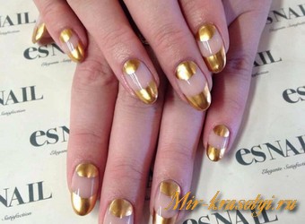 Золотий дизайн нігтів 2017