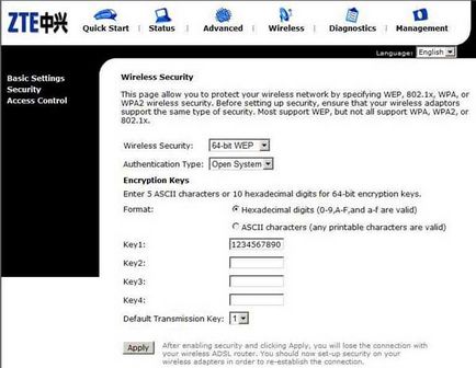ZTE -zxdsl 531b - beállítás wifi (531b) ZTE -zxdsl 531b - beállítás wi-fi