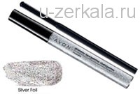 Avon блискуча туш для вій shimmer tips mascara silver foil - новорічне баловство!