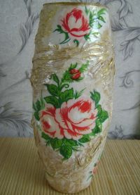 Decoupage szalvéták vázák (váza) Decoupage vázák, szalvéták