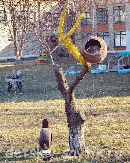 Дитячий майданчик з шин - фігури звірів своїми руками, дитячий сайтик