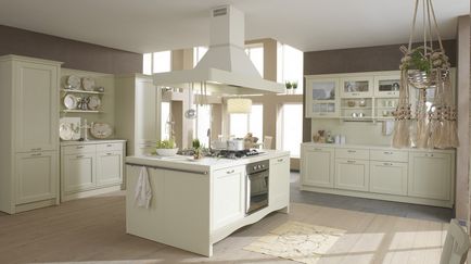 Tervezés és elrendezés a konyhában egy sziget a belső, modern és klasszikus változat