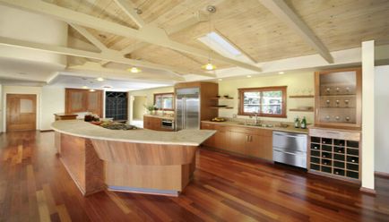 Designul tavanului în bucătărie este opțiunile cele mai izbitoare