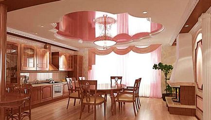 Дизайн стелі на кухні самі вражаючі варіанти