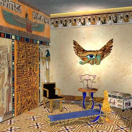 Stil egiptean în design interior - design interior de fotografie