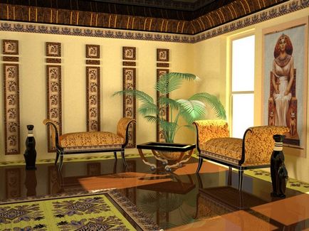 Stil egiptean în design interior - design interior de fotografie