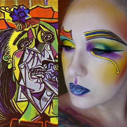 Acest artist de make-up își transformă fața în capodopere de pictura, umkra