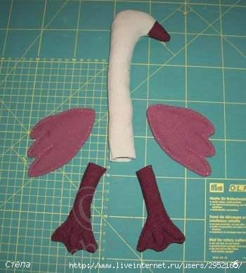 Гуси-лебеді - іграшка з мішечком, як зшити своїми руками