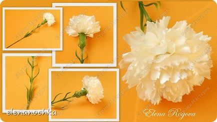 Carnation din panglici din satin (panglici) Carnation din panglici din satin