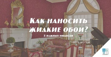 Як наносити рідкі шпалери - п'ять важливих нюансів