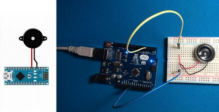 Hogyan kell csatlakoztatni a piezo (pezopischalku) Arduino