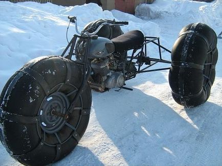 Як зробити з мотоцикла урал снігохід